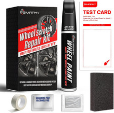 Wheel Scratch Repair Kit Matte Black Rim Touch Up Paint for Curb Rash  Scuffs