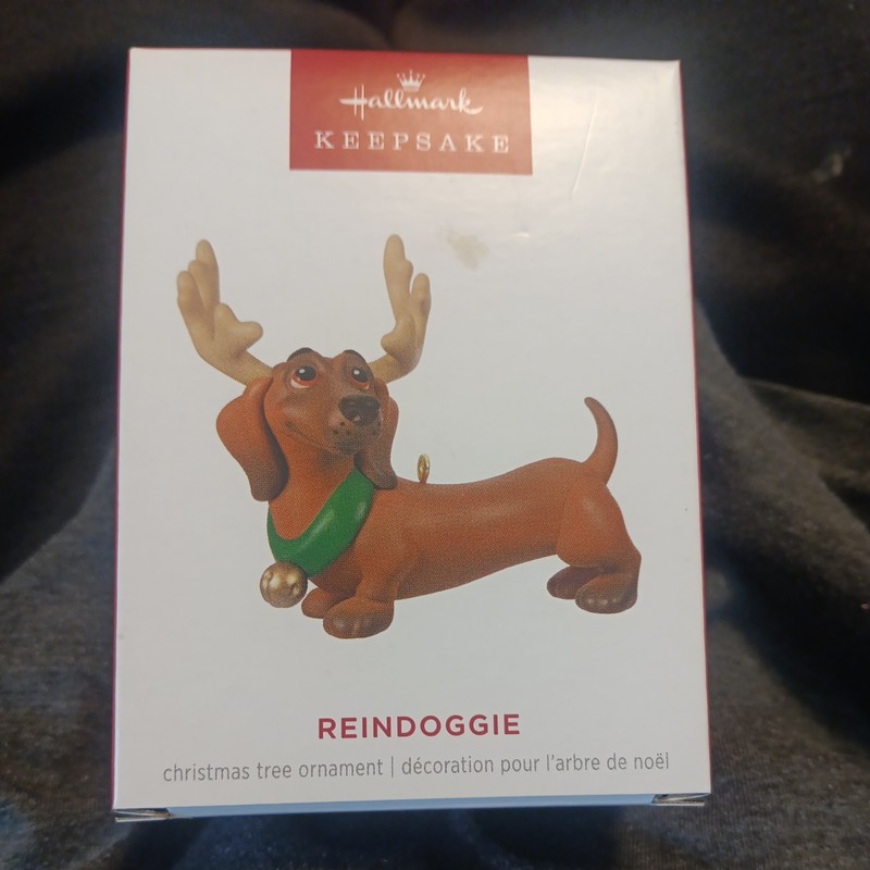 Hallmark 2024 Reindoggie Dachshund Hound Puppy Dog Keepsake Ornament