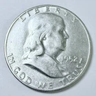 1952 Franklin Half Dollar 90% Silver 50c US Coin FINE CONDITION @11263