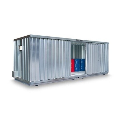 Gefahrstoffcontainer / 12 qm / Auffangvolumen 2.060 l / mit Dauerlüfter