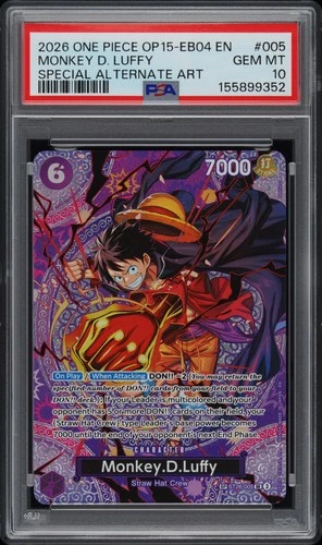 One Piece Monkey D. Luffy Special Alternate Art OP15-EB04 Gem Mint PSA 10