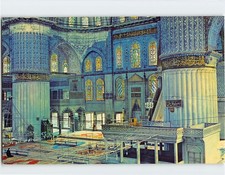 Postcard Interior Blue Mosque Istanbul Turkey
