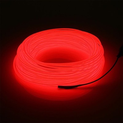 Neon LED Light Glow EL Wire String Strip Rope Decor for Car Party + Controller