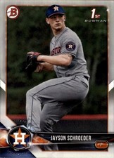 2018 Bowman Draft #BD-23 Jayson Schroeder Houston Astros