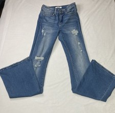 Zenana Ladies Jeans Slight Skinny Size 26 Bell Bottoms Distressed