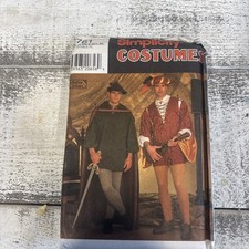 Simplicity 7761 Mens Medieval Robin Hood Costume XS-XL Tunic Leggings Shirt Hat