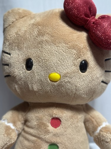Build a Bear hellbraune Hello Kitty Lebkuchen Weihnachten 2012 individuelle glitzernde rote Schleife - Bild 4 von 12