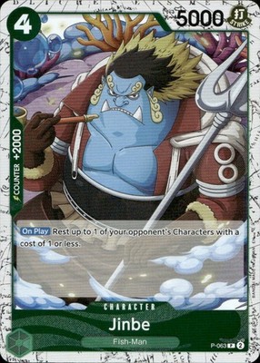 Jinbe (Pirate Foil) Premium Booster -The Best- Vol. 2 P-063 Promo One Piece NM