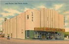 1940s Lake Worth Florida Lake Theater occupation Tichnor linen Postcard 26-1539