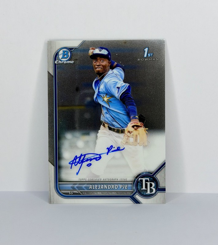 2022 Bowman Chrome Prospect 1st Autographs Alejandro Pie #CPA-AP  Tampa Bay Ray