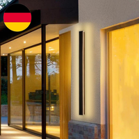 Lange Villa Wandleuchte Schwarz Wasserdicht IP65 Aluminium Acryl AußEn LED FüR G