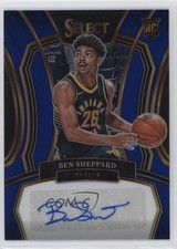 2023-24 Panini Select Rookie Signatures Blue Prizm 13/49 Ben Sheppard Auto 00ma