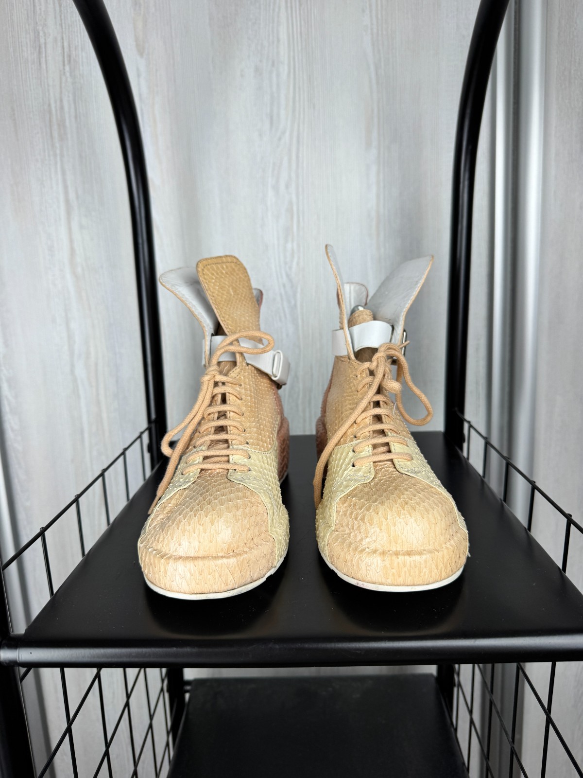 Jil Sander colour blocked snake python style leat… - image 6