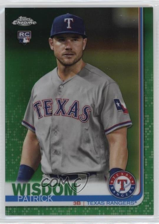 2019 Topps Chrome Green Refractor 93/99 Patrick Wisdom #146 Rookie RC 9ob