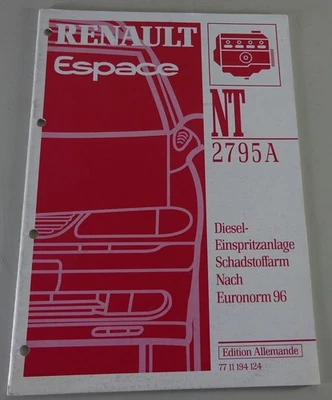 Manual De Taller Renault Espace Sistema Inyección Diésel Baja Emisiones 1997 - Imagen 1 de 4