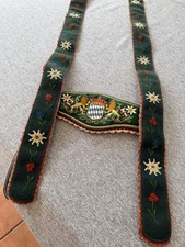 Alte Hosentr&auml;ger f&uuml;r Lederhose Tracht bestickt