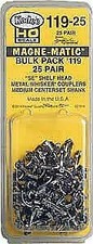 Kadee 11925 HO Scale #119-25 Bulk Pack - 25 Pairs #119 SE Shelf Medium (9/32")
