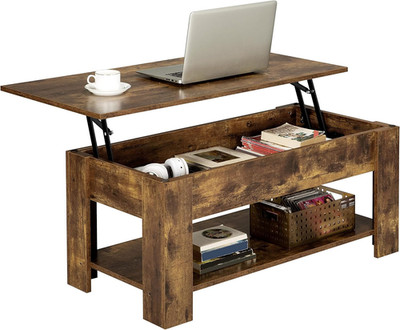 Lift Up Couchtisch, Holz Hub Teetisch mit versteckter Aufbewahrungsschublade und OVP