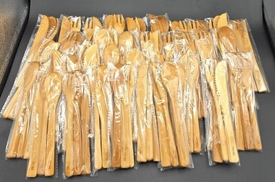38 Bamboo Flatware Cutlery 3 Piece Sets