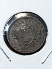 1872 B Switzerland 1 Rappen KM#3.1 Nice!!