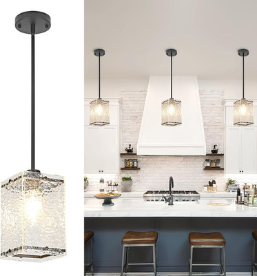 Modern Water Ripple Glass Pendant Lights - Adjustable 3 Pack for Home Decor