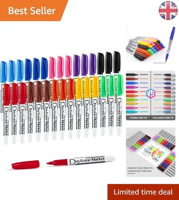 30er Pack feine Spitze trocken abwischbare Marker - sichere & kräftige Farben für glattes Schreiben