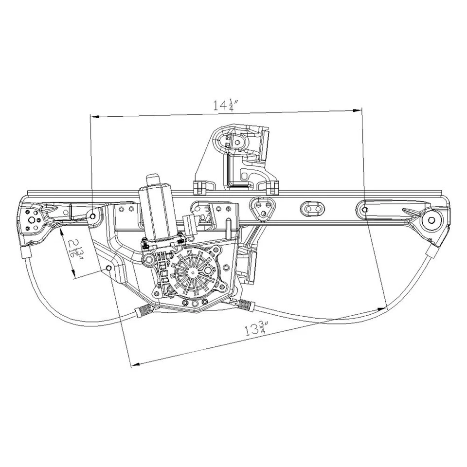 For Cadillac DeVille 00-05 Window Regulator and Motor Assembly Rear Driver Side - Изображение 4 из 4