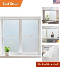 Window Privacy Film, Frosted Glass Window Clings, Static Cling UV Heat Blocki...