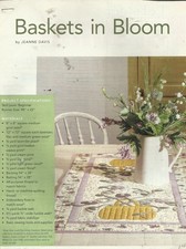 F0146 BASKETS IN BLOOMS RUNNER/TOPPER  QUILT ...