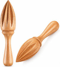 Wooden Citrus Reamers, Handheld Lemon and Lime Juicers, 2 Pack