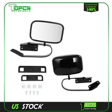 Pair Truck Manual Black Steel Side View Mirrors For Ford F100 F150 F250 F350 450