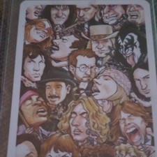 Pearl Jam Eddie Vedder 4 of Hearts Collectible Playing Card, Music Theme
