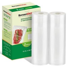 Bonsenkitchen Vacuum Sealer Bags Rolls, 11 in x 50 ft Rolls 11" x 50", Clear