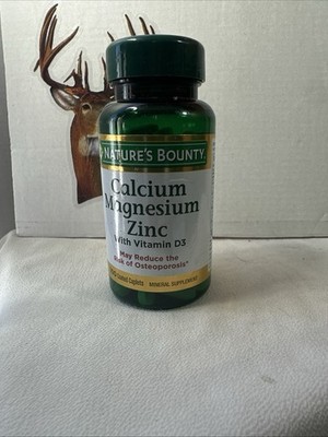 Nature s Bounty Calcium-Magnesium-Zinc Caplets with Vitamin D3, 100 count  11/27