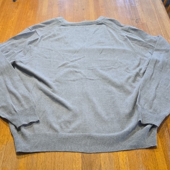 Basic Editions Men Large Gray V-Neck Button Down … - image 7