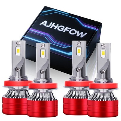 AJHGFOW H11 H9 6000K LED Headlight Bulbs High Low Beam for Toyota Tacoma 2016-23