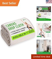 Reusable Heavy Duty Canvas Drop Cloth - 4x12 for Ultimate Painting Protection