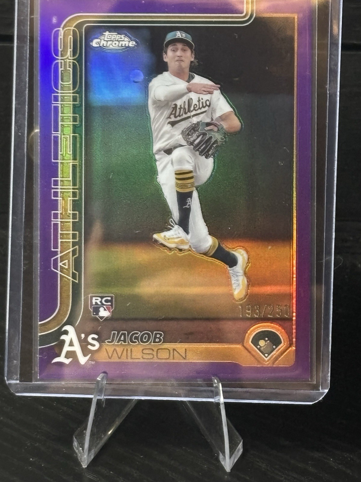 2025 Topps Chrome - Jacob Wilson #96 Purple Refractor /250 (RC)