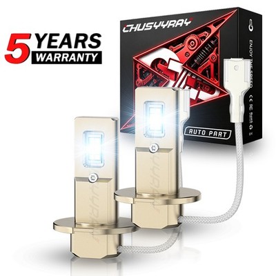 2X H3 LED Fog Light Bulb Conversion  Super Bright Canbus Super White High Power