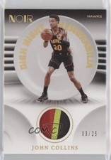 2020-21 Panini Noir Dish Night Memorabilia Prime 3/25 John Collins #DNM-JCL 0c3