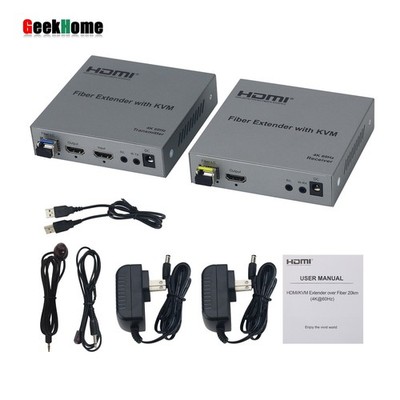 20KM HDMI-compatible 4K High Definition KVM Extender Optical Fiber Extender gh23