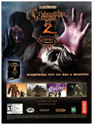 Neverwinter Nights 2 - PC Game Forgotten Realms - Vintage Original Ad Promo 2006