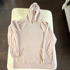 Abercrombie  Fitch Soft A F Fleece Pullover Hoodie Logo Pockets Pink Women's M
