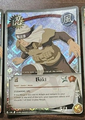 Naruto CCG 2006 Baki #130 Diamond Foil 1st Edition NM