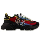 DOLCE & GABBANA DG Logo Low-Top Leather Sneaker DAYMASTER Red Black Blue 43