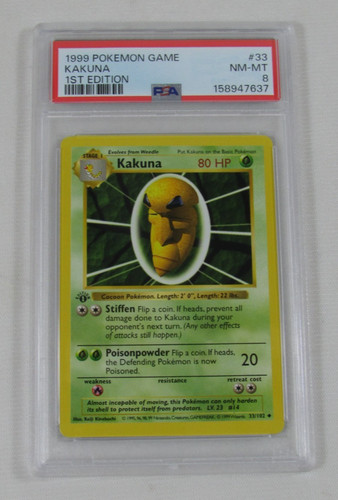 Kakuna (1st Edition) graded PSA 8 for sale on eBay