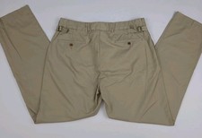 Vintage Polo Ralph Lauren Thin Cotton Tan Chino Pants Vtg RL USA 34 Waist Strap