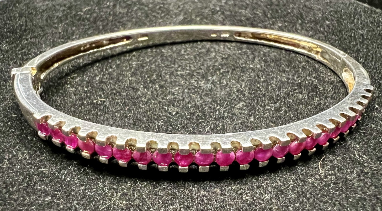 Ross Simons Sterling Silver 925 Ruby Hinged Tenni… - image 1