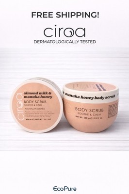 CIROA (2-PK) ''Almond Milk & Manuka Honey'' SOOTHE & CALM Body SCRUB - 21.1 Oz. EA