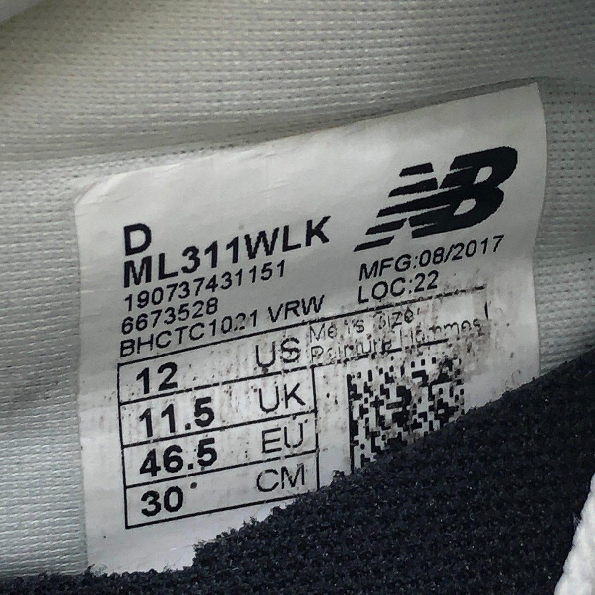 New Balance 311 Mens White Black Leather Retro Classic Sneakers Shoes Size 12 D New Balance 311 Mens White Black Leather Retro Classic  main image 3
